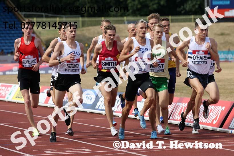 Mens 1500 metres, Muller British Championships, Alexander Stadium, Birmingham. Photo: David T. Hewitson/Sports for All Pics